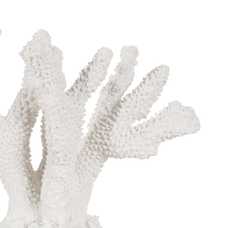 FIGURA CORAL BLANCO RESINA DECORACIÓN 27 X 15 X 21 CM