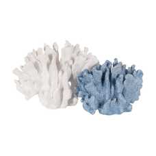 FIGURA CORAL BLANCO RESINA DECORACIÓN 27,50 X 13,50 X 19,50