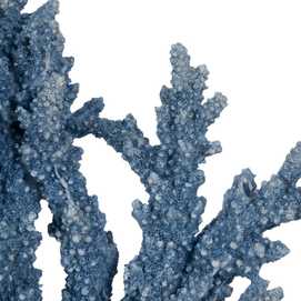FIGURA CORAL AZUL RESINA DECORACIÓN 34 X 13 X 27 CM
