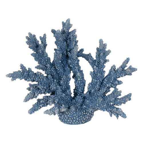 FIGURA CORAL AZUL RESINA DECORACIÓN 34 X 13 X 27 CM