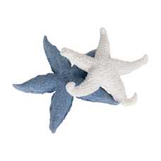 FIGURA ESTRELLA AZUL RESINA DECORACIÓN 30 X 30 X 4 CM