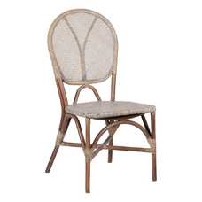 SILLA BEIGE-MARRÓN RATÁN 47 X 48 X 98,50 CM