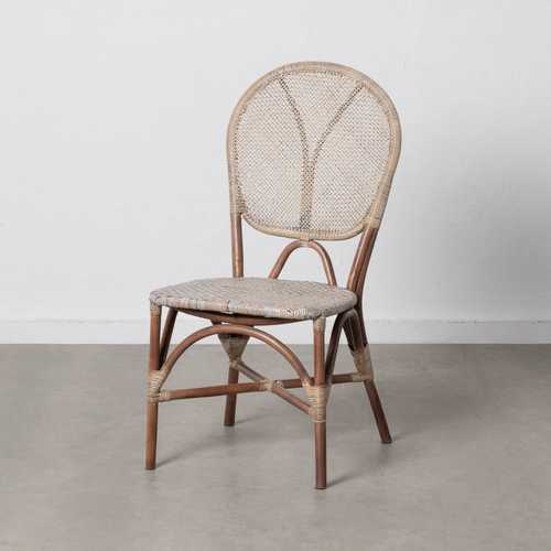 SILLA BEIGE-MARRÓN RATÁN 47 X 48 X 98,50 CM
