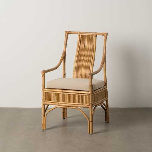 SILLÓN NATURAL RATÁN DECORACIÓN 54 X 65 X 96 CM