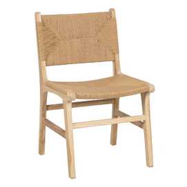 SILLA NATURAL MADERA TECA-FIBRA NATURAL 52 X 58 X 85 CM