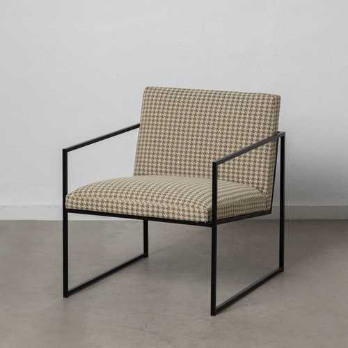 SILLÓN VERDE TEJIDO-METAL SALÓN 65 X 85 X 73 CM