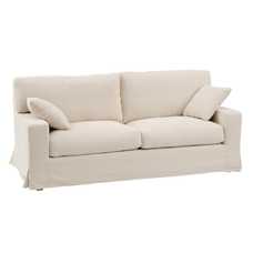 SOFÁ 3 PLAZAS BEIGE TEJIDO SALÓN 212 X 97 X 93 CM