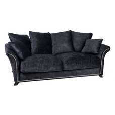 SOFÁ 3 PLAZAS GRIS OSCURO TEJIDO SALÓN 228 X 97 X 100 CM