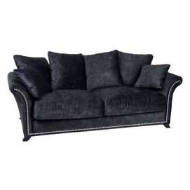 SOFÁ 3 PLAZAS GRIS OSCURO TEJIDO SALÓN 228 X 97 X 100 CM