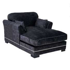 SOFÁ CHAISE LONGUE GRIS OSCURO TEJIDO 114 X 155 X 92 CM