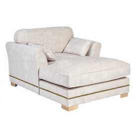 SOFÁ CHAISE LONGUE BEIGE TEJIDO SALÓN 114 X 155 X 92 CM