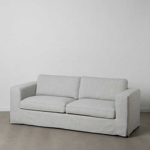 SOFÁ 3 PLAZAS GRIS TEJIDO SIENA 222 X 95 X 80 CM