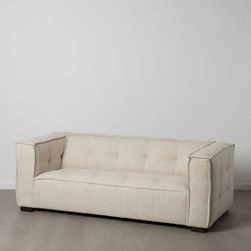 SOFÁ 3 PLAZAS BEIGE TEJIDO SIBARIS 218 X 102 X 77 CM