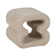 PUF BEIGE TEJIDO SALÓN 45 X 42 X 42 CM