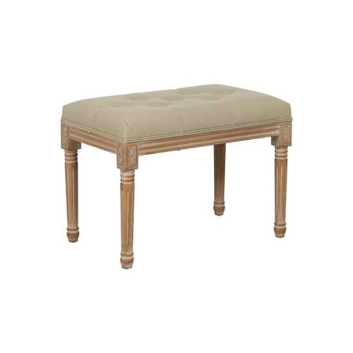 BANQUETA NATURAL-BEIGE TEJIDO-MADERA 65 X 41 X 48 CM