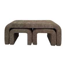 S/3 BANCO TAUPE DM-TEJIDO 126 X 46 X 50 CM S/3 BANCO TAUPE DM-TEJIDO 126 X 46 X 50 CM