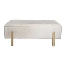 BANCO BAÚL CREMA DM-TEJIDO 122 X 42 X 45 CM