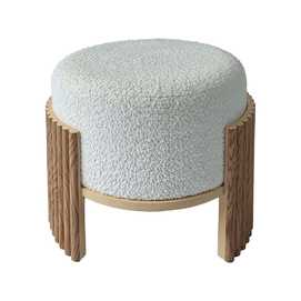 PUF BLANCO-NATURAL DM-TEJIDO 43 X 43 X 41 CM