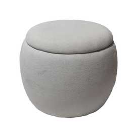 PUF BAÚL CREMA DM-TEJIDO 55 X 55 X 43 CM