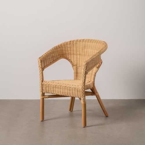 SILLA NATURAL RATÁN SALÓN 60 X 58 X 80 CM