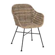 SILLA FIBRA NATURAL-METAL SALÓN 57 X 57 X 80 CM