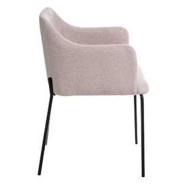 SILLA BEIGE TEJIDO-METAL MODERNO SALÓN 52,50 X 53 X 77 CM