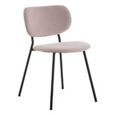 SILLA TERCIOPELO ROSA TEJIDO-METAL 46 X 49 X 75 CM SILLA TERCIOPELO ROSA TEJIDO-METAL 46 X 49 X 75 CM