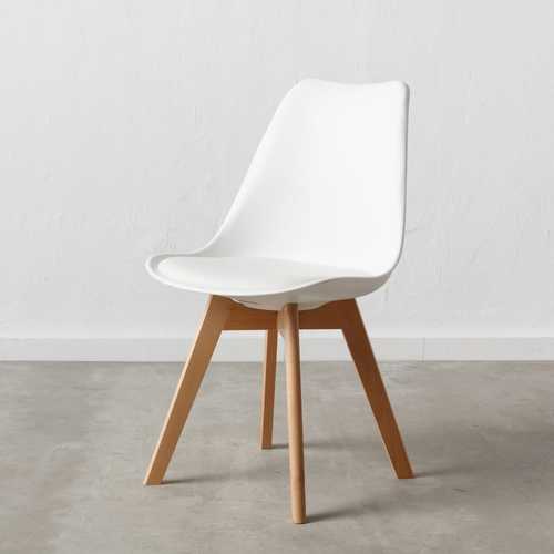 SILLA BLANCO POLIPROPILENO 49 X 43 X 84 CM