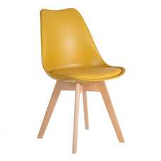 SILLA AMARILLO POLIPROPILENO 49 X 43 X 84 CM