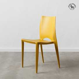 SILLA AMARILLO POLIPROPILENO 44 X 41 X 84 CM