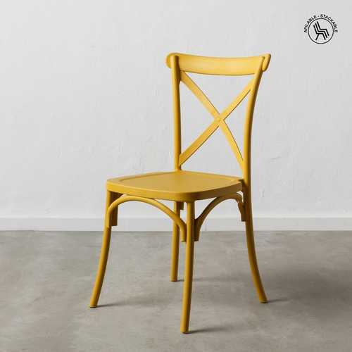 SILLA AMARILLO POLIPROPILENO 48,50 X 43 X 91 CM