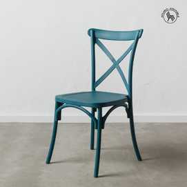 SILLA AZUL POLIPROPILENO 48,50 X 43 X 91 CM