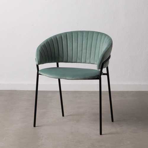 SILLA VERDE TEJIDO-METAL SALÓN 53 X 58 X 73 CM