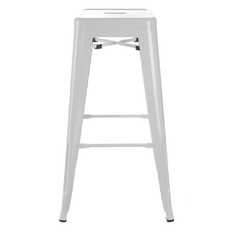 TABURETE BLANCO METAL DALLAS INDUSTRIAL 43,50 X 43,50 X 76,5