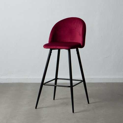 TABURETE ALTO BURDEOS TEJIDO-METAL 40,20 X 48,20 X 102 CM