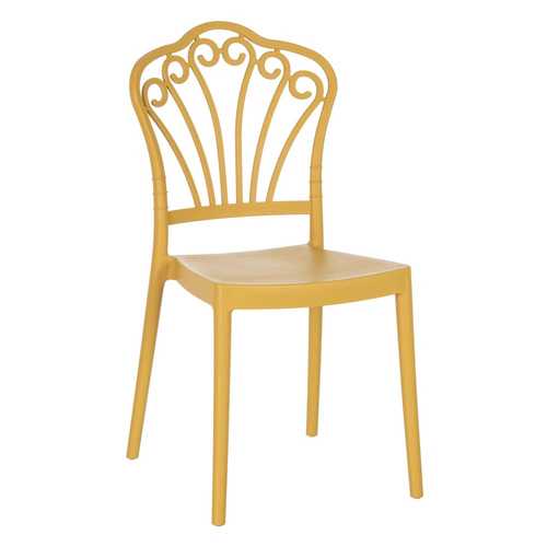 SILLA AMARILLO POLIPROPILENO 44,50 X 52,50 X 90 CM