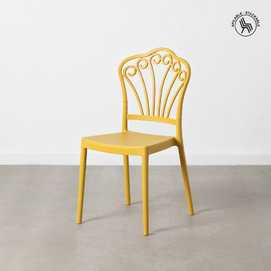 SILLA AMARILLO POLIPROPILENO 44,50 X 52,50 X 90 CM