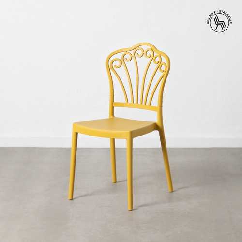 SILLA AMARILLO POLIPROPILENO 44,50 X 52,50 X 90 CM