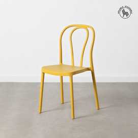 SILLA AMARILLO POLIPROPILENO 43 X 53 X 85 CM