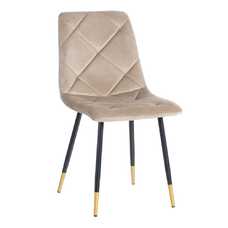 SILLA TERCIOPELO TAUPE TEJIDO-METAL 45 X 50 X 86 CM SILLA TERCIOPELO TAUPE TEJIDO-METAL 45 X 50 X 86 CM