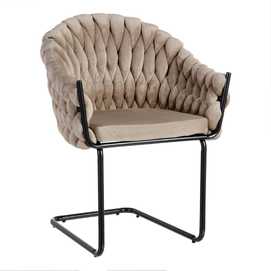 SILLA TAUPE SALÓN 45 X 40 X 77 CM