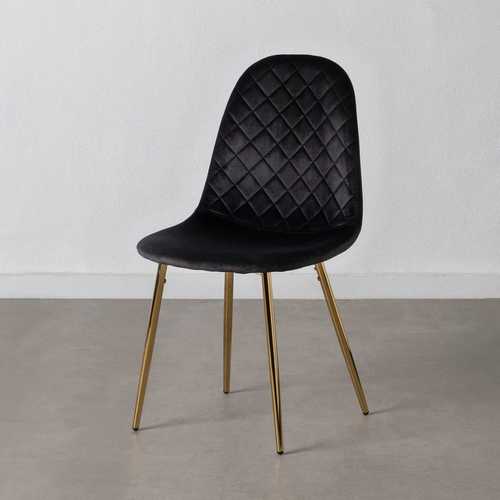 SILLA TERCIOPELO NEGRO SALÓN 45 X 47 X 84,50 CM