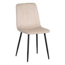 SILLA BEIGE TERCIOPELO SALÓN 45 X 51 X 88,50 CM SILLA BEIGE TERCIOPELO SALÓN 45 X 51 X 88,50 CM