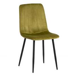 SILLA VERDE OLIVA TERCIOPELO SALÓN 45 X 51 X 88,50 CM