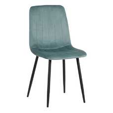 SILLA AGUAMARINA TERCIOPELO SALÓN 45 X 51 X 88,50 CM