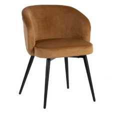 SILLA TERCIOPELO CAMEL METAL / TEJIDO 57 X 56 X 76,50 CM SILLA TERCIOPELO CAMEL METAL / TEJIDO 57 X 56 X 76,50 CM