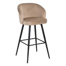 TABURETE TERCIOPELO TAUPE 55 X 50 X 101 CM