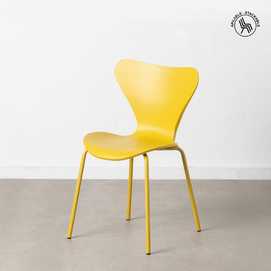 SILLA AMARILLO PP/METAL 46,50 X 50 X 83 CM