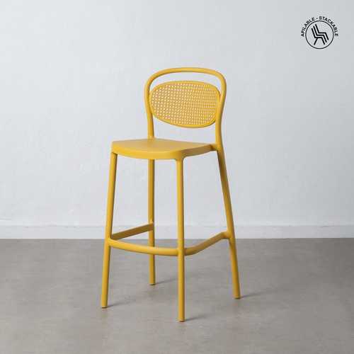 TABURETE AMARILLO POLIPROPILENO SALÓN 52,50 X 43,50 X 106 CM