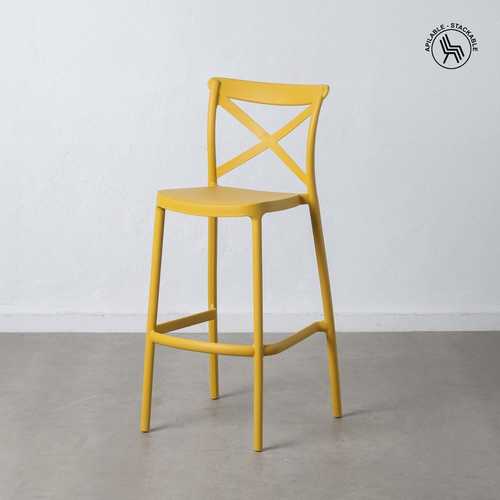 TABURETE AMARILLO POLIPROPILENO SALÓN 52,50 X 44,90 X 107 CM